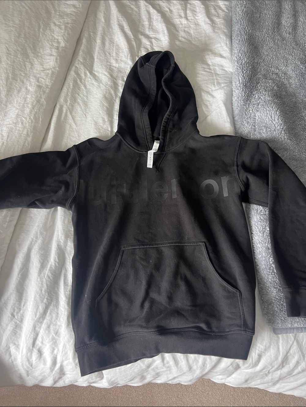 lululemon athletica Black Pullover Hoodie with Subtle Logo